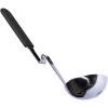 imageSouper Cubes  Lori Greiner No Mess Stainless Steel Soup Ladle with Silicone Handle  Metal Soup Ladle with No Mess Design That Hooks on Side of Any Pot  CranberryCharcoal