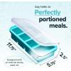 imageSouper Cubes 1 Cup Silicone Freezer Tray with Lids Perfect for Storing Broth Leftovers Rice Sauce and More Silicone Soup Freezer Molds for Meal Prepping  Blueberry  2PackAqua