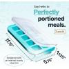 imageSouper Cubes 2 Tbsp Silicone Freezer Molds  Perfect for Storing Garlic Herbs Ginger Pesto Tomato Paste Lemon Juice Purees and More  Silicone Baby Food Freezer Tray  Aqua  2PackAqua