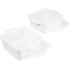 imageSouper Cubes 5 x 5 Stoneware Ceramic Baking Dishes Replacement Silicone Covers Set of 2 Stoneware Not Included5 x 5