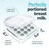 imageSouper Cubes MyMilk 12 oz Silicone Breast Milk Freezer Trays Each Pure Platinum FoodGrade Silicone Tray Holds 8 oz Perfect For Baby Food Freezer Storage Purees and More  Pink  2PackGray