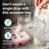 imageSouper Cubes MyMilk 12 oz Silicone Breast Milk Freezer Trays Each Pure Platinum FoodGrade Silicone Tray Holds 8 oz Perfect For Baby Food Freezer Storage Purees and More  Pink  2PackPink