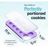 imageSouper Cubes Silicone Cookie Dough Freezer Tray  Perfect for Freezing and Storing Cookies Mini Chocolates Mini Egg Bites Peanut Butter Cups and More  Lavender With Sprinkles  2Pack