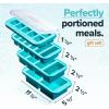 imageSouper Cubes Silicone Freezer Molds Gift Set with 2 Tbsp 12 1 and 2 Cup Silicone Freezer Trays With Lids  Meal Prep and Kitchen Essentials Bundle  AquaAqua