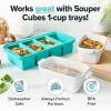 imageSouper Cubes Stoneware  5quot x 5quot Baking Dishes for Oven with Silicone Covers Premium Mini Ceramic Baking Dishes Perfect for Reheating Individual Portions in Oven or Microwave Set of 2  WhiteWhite