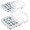 imageSouper Cubes MyMilk 12 oz Silicone Breast Milk Freezer Trays Each Pure Platinum FoodGrade Silicone Tray Holds 8 oz Perfect For Baby Food Freezer Storage Purees and More  Pink  2PackGray