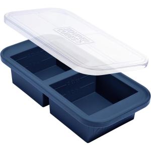 imageSouper Cubes 2 Cup Silicone Freezer Tray with Lids Perfect for Storing Lasagna Leftovers Sauces Portioned Meals and More Silicone Soup Freezer Molds for Meal Prepping  Cranberry  2PackBlueberry