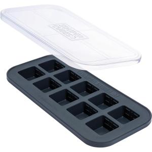 imageSouper Cubes 2 Tbsp Silicone Freezer Molds  Perfect for Storing Garlic Herbs Ginger Pesto Tomato Paste Lemon Juice Purees and More  Silicone Baby Food Freezer Tray  Aqua  2PackCharcoal