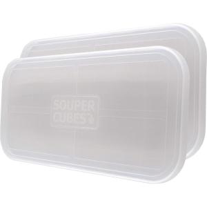 imageSouper Cubes Plastic Replacement Lids for Souper Cubes Silicone Freezer Trays pack of 2 lids only