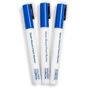 imageSouper Cubes Water Based Paint Marker  Pack of 3  Blue Color  Washable Acid Free Non Toxic Ink Perfect for Kitchen and Home Use BlueBlue