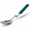 imageSouper Cubes  Lori Greiner No Mess Stainless Steel Cooking Spoon with Silicone Handle  Stainless Steel Serving Spoon No Mess Design Hooks on Side of Any Pot  KaleKale