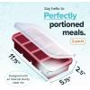 imageSouper Cubes 1 Cup Silicone Freezer Tray with Lids Perfect for Storing Broth Leftovers Rice Sauce and More Silicone Soup Freezer Molds for Meal Prepping  Kale  2PackCranberry