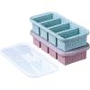 imageSouper Cubes 1 Cup Silicone Freezer Tray with Lids Perfect for Storing Broth Leftovers Rice Sauce and More Silicone Soup Freezer Molds for Meal Prepping  Kale  2PackSprinkels Edition