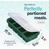 imageSouper Cubes 1 Cup Silicone Freezer Tray with Lids Perfect for Storing Broth Leftovers Rice Sauce and More Silicone Soup Freezer Molds for Meal Prepping  Kale  2PackKale