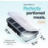 imageSouper Cubes 1 Cup Silicone Freezer Tray with Lids Perfect for Storing Broth Leftovers Rice Sauce and More Silicone Soup Freezer Molds for Meal Prepping  Kale  2PackCharcoal