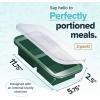 imageSouper Cubes 2 Cup Silicone Freezer Tray with Lid Perfect for Storing Lasagna Leftovers Sauces Portioned Meals and More Silicone Freezer Mold for Meal Prepping  Kale  1PackKale