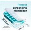imageSouper Cubes 2 Cup Silicone Freezer Tray with Lid Perfect for Storing Lasagna Leftovers Sauces Portioned Meals and More Silicone Freezer Mold for Meal Prepping  Kale  1PackAqua