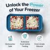 imageSouper Cubes 2 Cup Silicone Freezer Tray with Lid Perfect for Storing Lasagna Leftovers Sauces Portioned Meals and More Silicone Freezer Mold for Meal Prepping  Kale  1PackBlueberry