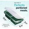 imageSouper Cubes 2 Cup Silicone Freezer Tray with Lid Perfect for Storing Lasagna Leftovers Sauces Portioned Meals and More Silicone Freezer Mold for Meal Prepping  Kale  1PackKale