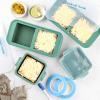 imageSouper Cubes 2 Cup Silicone Freezer Tray with Lid Perfect for Storing Lasagna Leftovers Sauces Portioned Meals and More Silicone Freezer Mold for Meal Prepping  Kale  1PackKale
