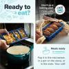 imageSouper Cubes 2 Cup Silicone Freezer Tray with Lid Perfect for Storing Lasagna Leftovers Sauces Portioned Meals and More Silicone Freezer Mold for Meal Prepping  Kale  1PackBlueberry