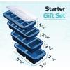 imageSouper Cubes Silicone Freezer Molds Gift Set with 2 Tbsp 12 1 and 2 Cup Silicone Freezer Trays With Lids  Meal Prep and Kitchen Essentials Bundle  KaleBlueberry