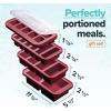 imageSouper Cubes Silicone Freezer Molds Gift Set with 2 Tbsp 12 1 and 2 Cup Silicone Freezer Trays With Lids  Meal Prep and Kitchen Essentials Bundle  KaleCranberry