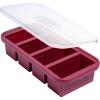imageSouper Cubes 1 Cup Silicone Freezer Tray with Lids Perfect for Storing Broth Leftovers Rice Sauce and More Silicone Soup Freezer Molds for Meal Prepping  Kale  2PackCranberry