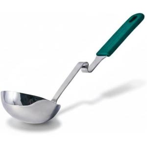 imageSouper Cubes  Lori Greiner No Mess Stainless Steel Cooking Spoon with Silicone Handle  Stainless Steel Serving Spoon No Mess Design Hooks on Side of Any Pot  KaleKale