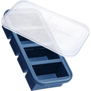 imageSouper Cubes 1 Cup Silicone Freezer Tray with Lids Perfect for Storing Broth Leftovers Rice Sauce and More Silicone Soup Freezer Molds for Meal Prepping  Kale  2PackBlueberry