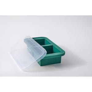 imageSouper Cubes 2 Cup Silicone Freezer Tray with Lid Perfect for Storing Lasagna Leftovers Sauces Portioned Meals and More Silicone Freezer Mold for Meal Prepping  Kale  1PackKale