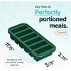 imageSouper Cubes 12 Cup Silicone Freezer Molds Perfect for Storing Soups Sauces Juices Desserts Smoothie Prep and More Freezer Portion Molds for Meal Prepping  Kale  2PackKale