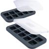 imageSouper Cubes 2 Tbsp Silicone Freezer Molds  Perfect for Storing Garlic Herbs Ginger Pesto Tomato Paste Lemon Juice Purees and More  Silicone Baby Food Freezer Tray  Kale  2PackCharcoal