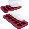 imageSouper Cubes 2 Tbsp Silicone Freezer Molds  Perfect for Storing Garlic Herbs Ginger Pesto Tomato Paste Lemon Juice Purees and More  Silicone Baby Food Freezer Tray  Kale  2PackCranberry