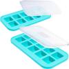 imageSouper Cubes 2 Tbsp Silicone Freezer Molds  Perfect for Storing Garlic Herbs Ginger Pesto Tomato Paste Lemon Juice Purees and More  Silicone Baby Food Freezer Tray  Kale  2PackAqua