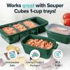 imageSouper Cubes Stoneware 205 x 3 Baking Dishes for Oven Made in USA Premium Mini Ceramic Baking Dishes with Silicone Covers for Individual Portions Set of 4  KaleKale