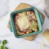 imageSouper Cubes Stoneware 205 x 3 Baking Dishes for Oven Made in USA Premium Mini Ceramic Baking Dishes with Silicone Covers for Individual Portions Set of 4  KaleKale