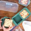 imageSouper Cubes Stoneware 205 x 3 Baking Dishes for Oven Made in USA Premium Mini Ceramic Baking Dishes with Silicone Covers for Individual Portions Set of 4  KaleKale