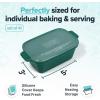 imageSouper Cubes Stoneware 205 x 3 Baking Dishes for Oven Made in USA Premium Mini Ceramic Baking Dishes with Silicone Covers for Individual Portions Set of 4  KaleKale