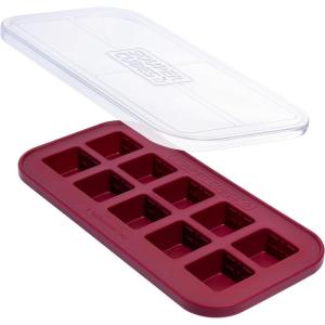 imageSouper Cubes 2 Tbsp Silicone Freezer Molds  Perfect for Storing Garlic Herbs Ginger Pesto Tomato Paste Lemon Juice Purees and More  Silicone Baby Food Freezer Tray  Kale  2PackCranberry