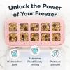imageSouper Cubes 2 Tbsp Silicone Freezer Molds  Perfect for Storing Garlic Herbs Ginger Pesto Tomato Paste Lemon Juice Purees and More  Cotton Candy  1PackCotton Candy