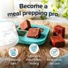 imageSouper Cubes 2 Tbsp Silicone Freezer Molds  Perfect for Storing Garlic Herbs Ginger Pesto Tomato Paste Lemon Juice Purees and More  Cotton Candy  1PackAqua