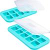 imageSouper Cubes 2 Tbsp Silicone Freezer Molds  Perfect for Storing Garlic Herbs Ginger Pesto Tomato Paste Lemon Juice Purees and More  Cotton Candy  1PackAqua