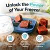 imageSouper Cubes 2 Tbsp Silicone Freezer Molds  Perfect for Storing Garlic Herbs Ginger Pesto Tomato Paste Lemon Juice Purees and More  Cotton Candy  1PackBlueberry