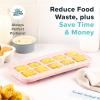 imageSouper Cubes 2 Tbsp Silicone Freezer Molds  Perfect for Storing Garlic Herbs Ginger Pesto Tomato Paste Lemon Juice Purees and More  Cotton Candy  1PackCotton Candy