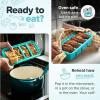imageSouper Cubes 2 Tbsp Silicone Freezer Molds  Perfect for Storing Garlic Herbs Ginger Pesto Tomato Paste Lemon Juice Purees and More  Cotton Candy  1PackAqua