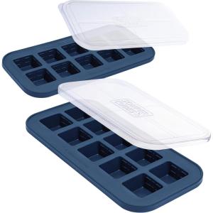 imageSouper Cubes 2 Tbsp Silicone Freezer Molds  Perfect for Storing Garlic Herbs Ginger Pesto Tomato Paste Lemon Juice Purees and More  Cotton Candy  1PackBlueberry