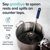 image:imageSouper Cubes  Lori Greiner No Mess Stainless Steel Soup Ladle with Silicone Handle  Metal Soup Ladle with No Mess Design That Hooks on Side of Any Pot  Cotton CandyBlueberry