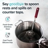 image:imageSouper Cubes  Lori Greiner No Mess Stainless Steel Soup Ladle with Silicone Handle  Metal Soup Ladle with No Mess Design That Hooks on Side of Any Pot  Cotton CandyCranberry