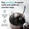 image:imageSouper Cubes  Lori Greiner No Mess Stainless Steel Soup Ladle with Silicone Handle  Metal Soup Ladle with No Mess Design That Hooks on Side of Any Pot  Cotton CandyBlueberry